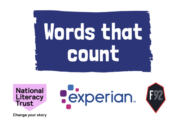 Words that Count with Experian and Foundation 92 and new National Literacy Trust logo