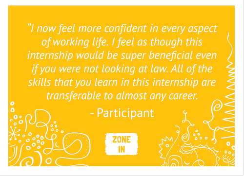 Words for Work Cleary_Gottlieb internship participant quote graphic