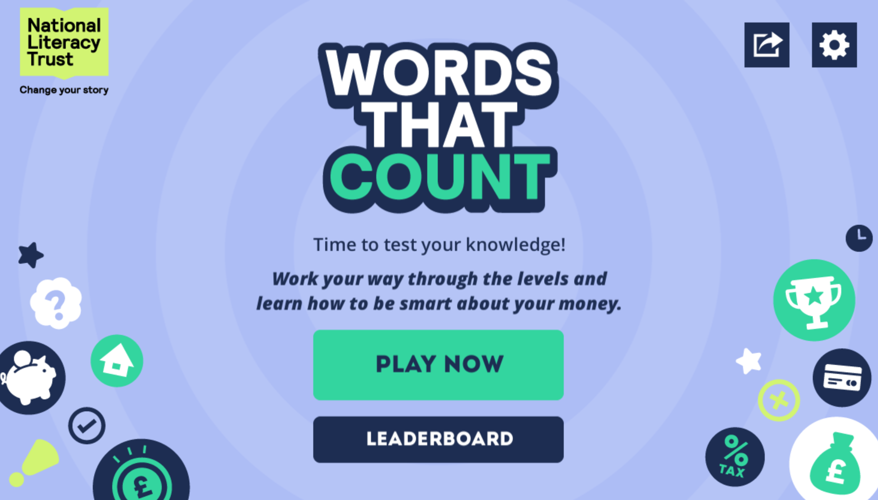 Words That Count Quiz Game Screenshot