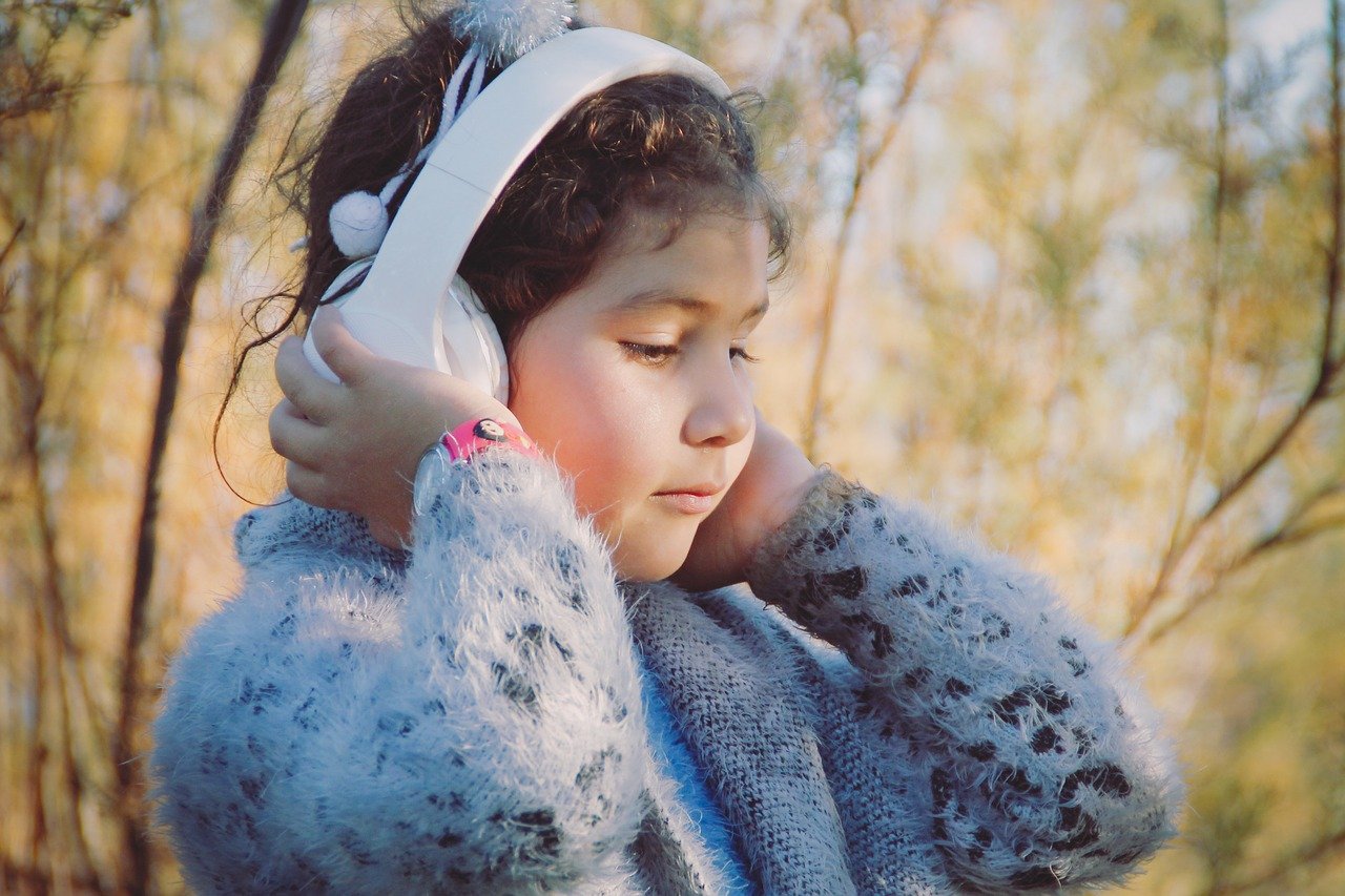 Child with headphones