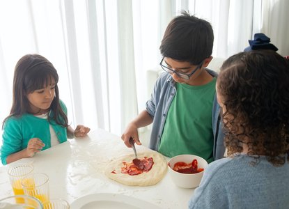Children following recipes