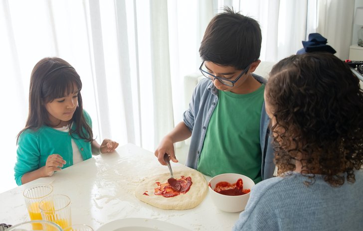 Children following recipes